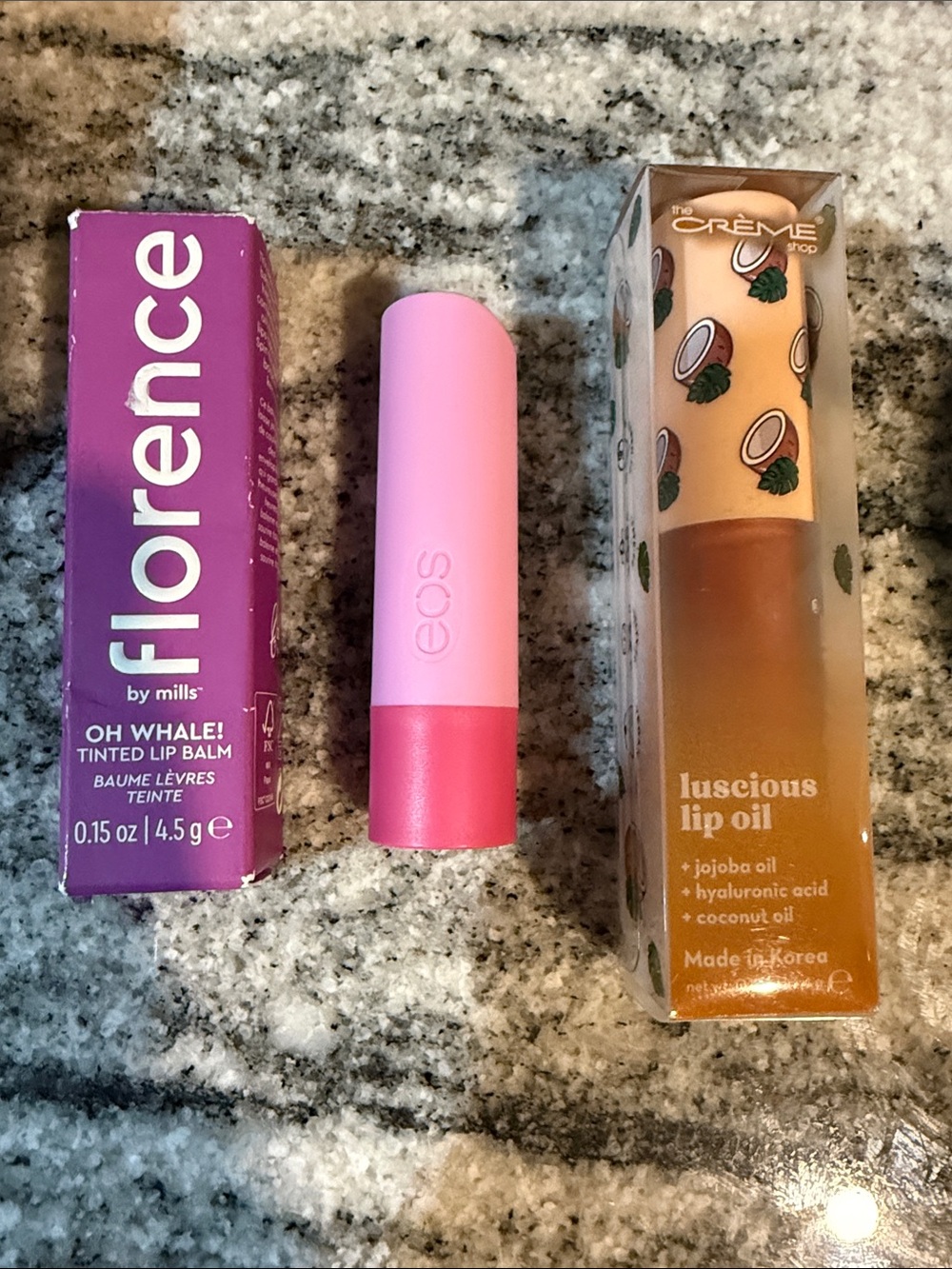 NWT lippie trio!  eos passion fruit agave, plum açaí and coconut jelly. All 3!!